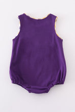 Purple gold LSU applique bubble - ARIA KIDS