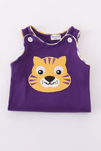 Purple gold LSU applique bubble - ARIA KIDS