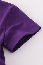Purple gold LSU applique dress - ARIA KIDS