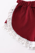 Maroon Mississippi applique stripe set - ARIA KIDS