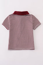 Maroon Mississippi embroidery button down shirt - ARIA KIDS