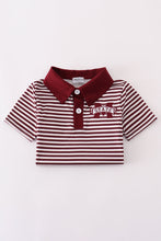 Maroon Mississippi embroidery button down shirt - ARIA KIDS