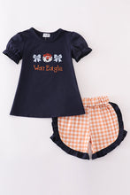 Navy Auburn war eagle embroidery set - ARIA KIDS