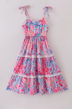 Tropical Sunset Waves mom tiered dress - ARIA KIDS
