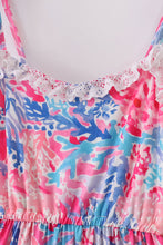 Tropical Sunset Waves mom tiered dress - ARIA KIDS