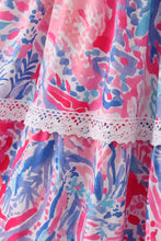 Tropical Sunset Waves mom tiered dress - ARIA KIDS