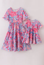Pink Paradise Reef print mom&me dress - ARIA KIDS