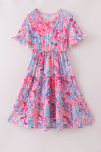 Pink Paradise Reef print mom&me dress - ARIA KIDS