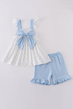 Blue bow classic lattice charm set - ARIA KIDS
