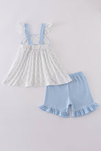 Blue bow classic lattice charm set - ARIA KIDS