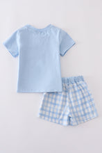 Blue gingham shorts set - ARIA KIDS