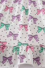 Pink bow embroidery ruffle shorts set - ARIA KIDS