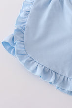 Blue farm applique ruffle shorts set - ARIA KIDS