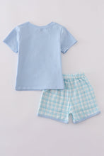 Blue farm applique shorts set - ARIA KIDS