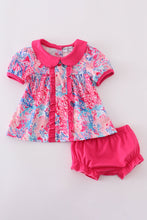 Pink coral reef ruffle bloomer set - ARIA KIDS