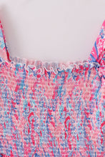 Pink coral reef smocked ruffle dress - ARIA KIDS