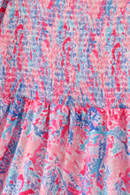 Pink coral reef smocked ruffle dress - ARIA KIDS
