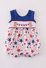Blue puppy star embroidery print bubble - ARIA KIDS