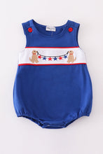 Blue puppy star embroidery bubble - ARIA KIDS