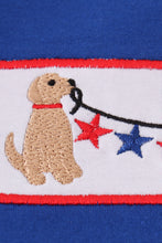 Blue puppy star embroidery shorts set - ARIA KIDS