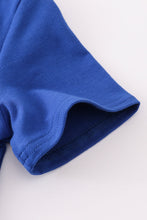 Blue puppy star embroidery shorts set - ARIA KIDS