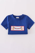 Blue puppy star embroidery shorts set - ARIA KIDS