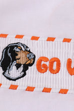 Orange Tennessee GO VOLS embroidery smocked checkered shorts set - ARIA KIDS