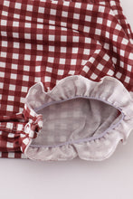 Mississippi MSU embroidery smocked gingham bubble - ARIA KIDS