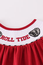 Maroon Alabama Roll Tide embroidery smocked shorts set - ARIA KIDS