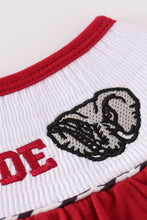 Maroon Alabama Roll Tide embroidery smocked shorts set - ARIA KIDS
