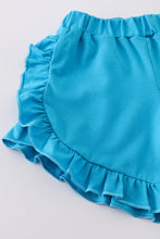 Blue floral bow tie shorts set - ARIA KIDS