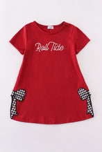 Red Alabama Roll Tide bow applique dress - ARIA KIDS