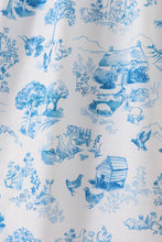Blue farm print mom dress - ARIA KIDS