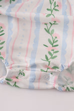 Blue floral print ruffle bubble - ARIA KIDS