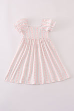 Pink bow embroidery smocked dress - ARIA KIDS