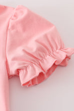 Pink floral character applique dress - ARIA KIDS