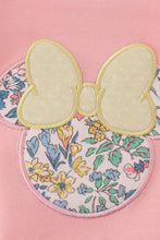 Pink floral character applique dress - ARIA KIDS
