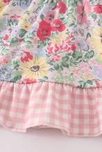 Pink floral bow ruffle shorts set - ARIA KIDS