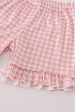 Pink floral bow ruffle shorts set - ARIA KIDS