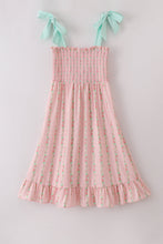 Pink floral smocked mom&me dress - ARIA KIDS