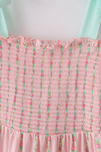 Pink floral smocked mom&me dress - ARIA KIDS