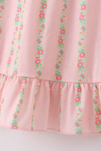 Pink floral smocked mom&me dress - ARIA KIDS