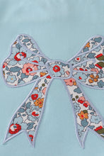 Blue floral bow applique active skorts set - ARIA KIDS