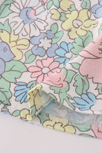 Blue floral print ruffle dress - ARIA KIDS