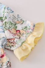 Yellow character print ruffle shorts set - ARIA KIDS