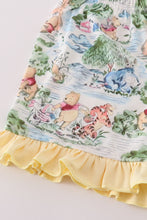 Yellow character print ruffle shorts set - ARIA KIDS
