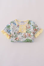 Yellow character print ruffle shorts set - ARIA KIDS