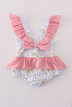 Floral stripe ruffle swimsuit UPF50+ - ARIA KIDS