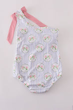 Floral stripe bow swimsuit -Adult UPF50+ - ARIA KIDS