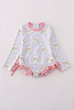 Floral stripe long sleeve swimsuit UPF50+ - ARIA KIDS